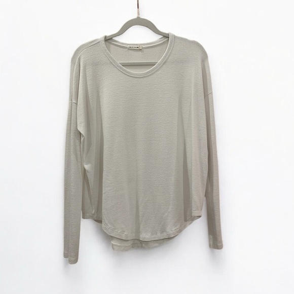 rag & bone Women's The Knit Longsleeve Top White Medium - Picture 4 of 9